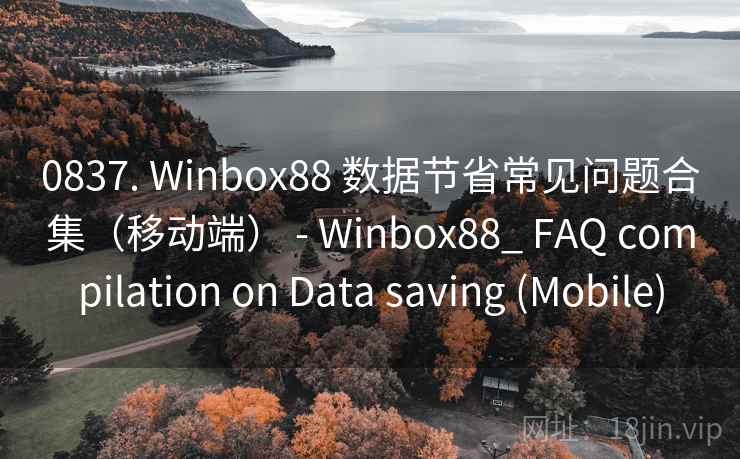0837. Winbox88 数据节省常见问题合集（移动端） - Winbox88_ FAQ compilation on Data saving (Mobile)